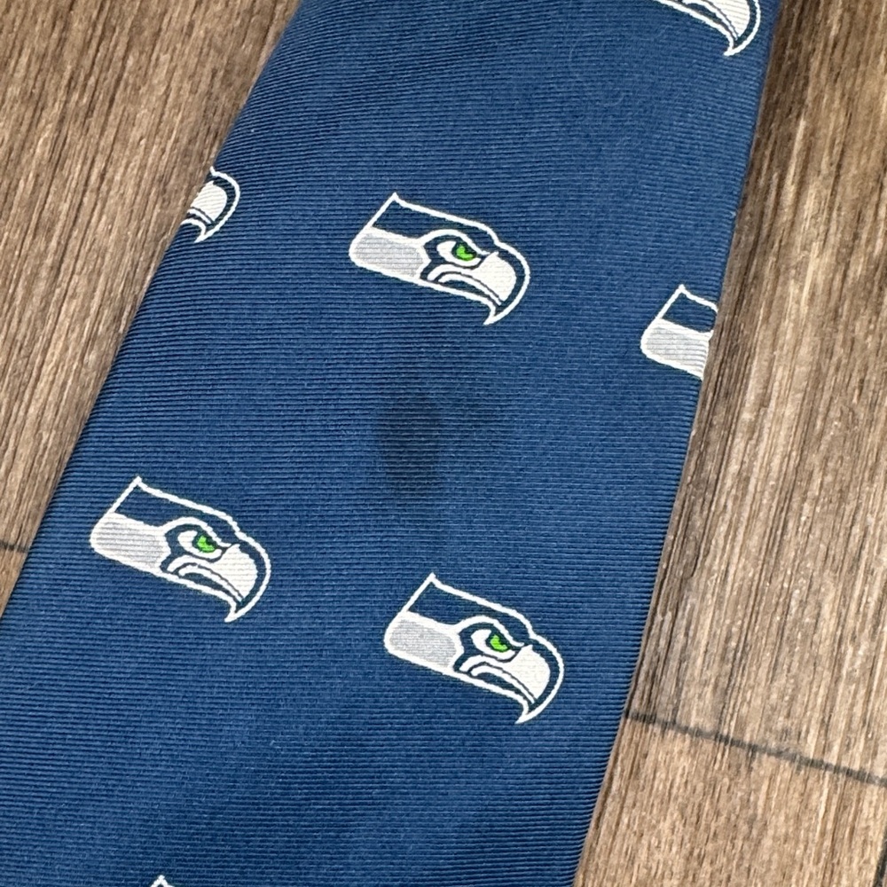 NFL Blue and White Men's Tie - Picture 4 of 5